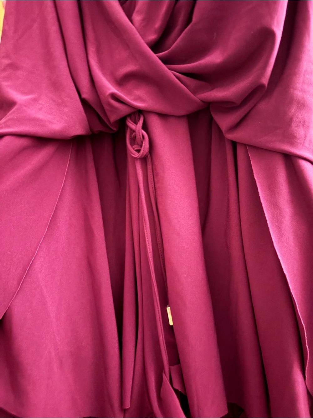 Magicsuit Plum Halter High-Low Wrap Dress - Picture 3 of 10